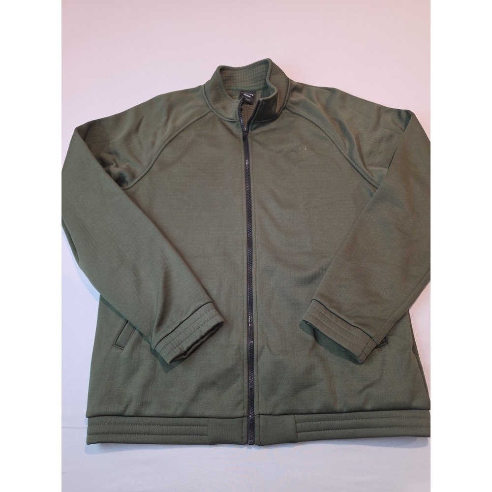 Oakley Full‎ Zip Mens Medium Green Jacket Big O Logo On Back